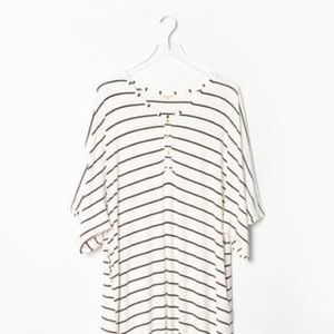 Dwell + Slumber Breton Stripe Caftan Dress White